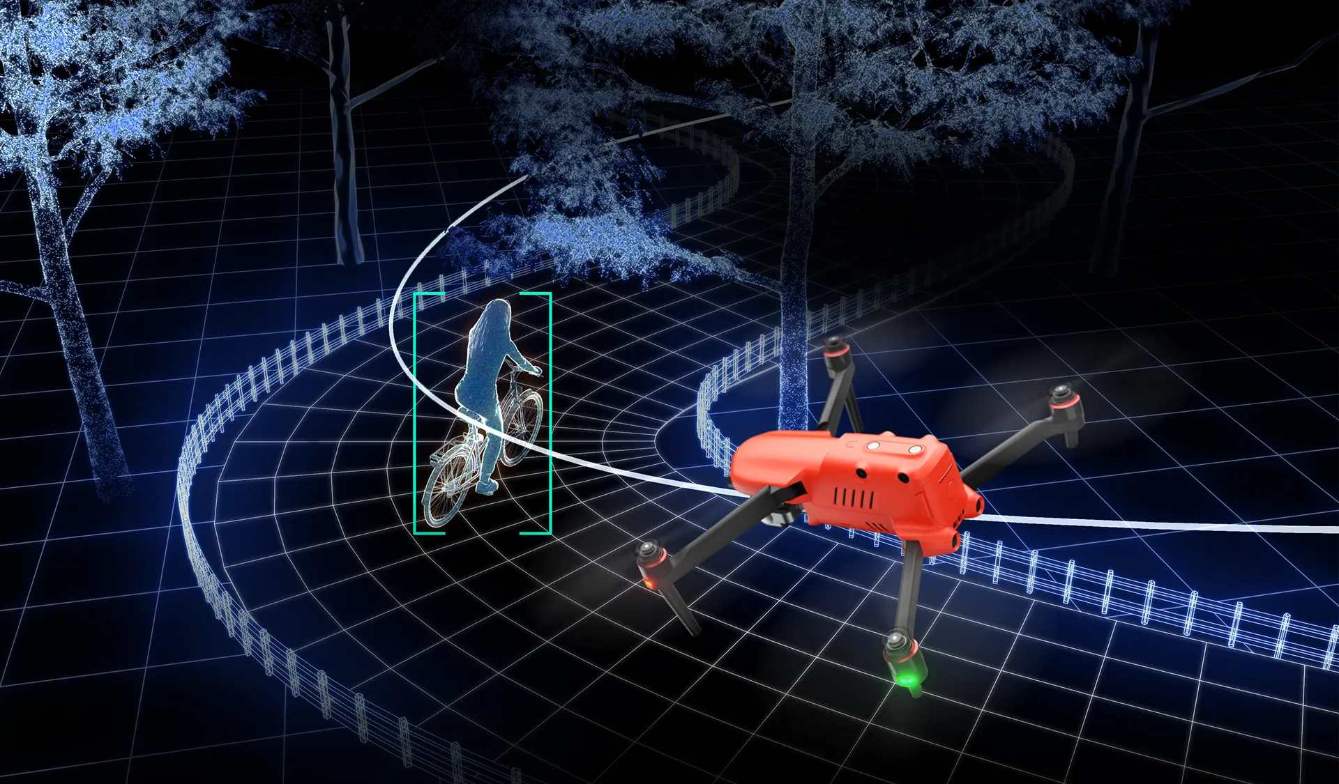 Autel Robotics orange waterproof drone dynamic track