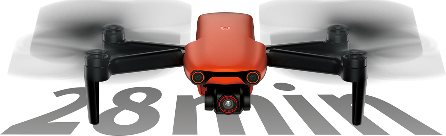 28分钟-1119.png Autel Robotics orange drone with camera flying continuously for 28 minutes